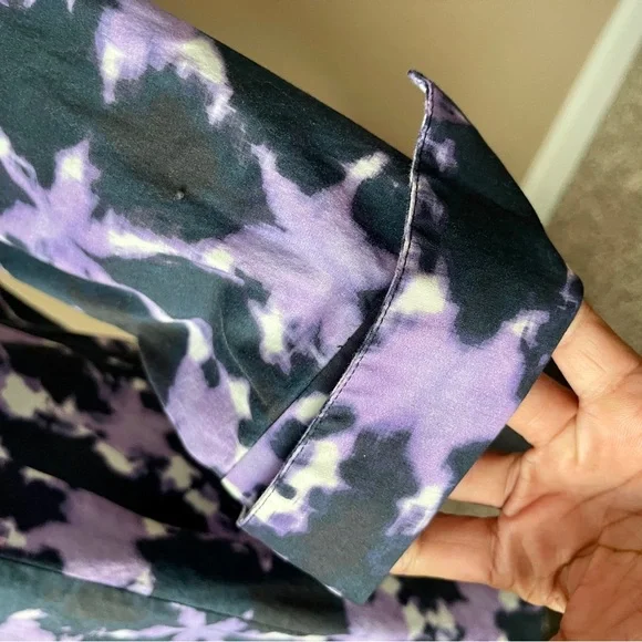 LAFAYETTE 148 NY | Purple Tie Dye Button Down Top Sz 4 - Picture 7 of 11